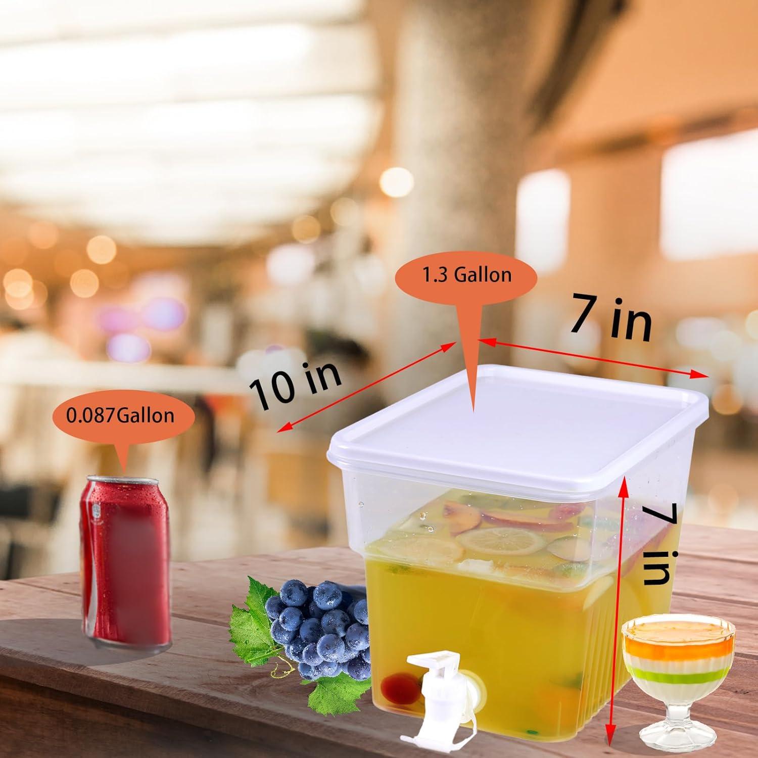 Set 2 Dispensadores de Bebidas 4.9L AiSmRu Plástico a Prueba de Fugas