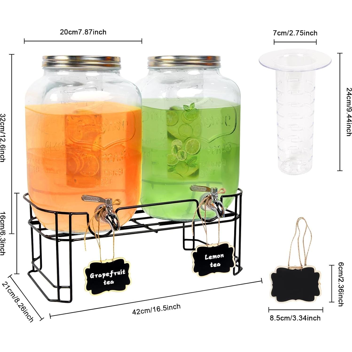 Dispensador de Bebidas de Vidrio G2 GO2GETHER 7.57L Ovalado