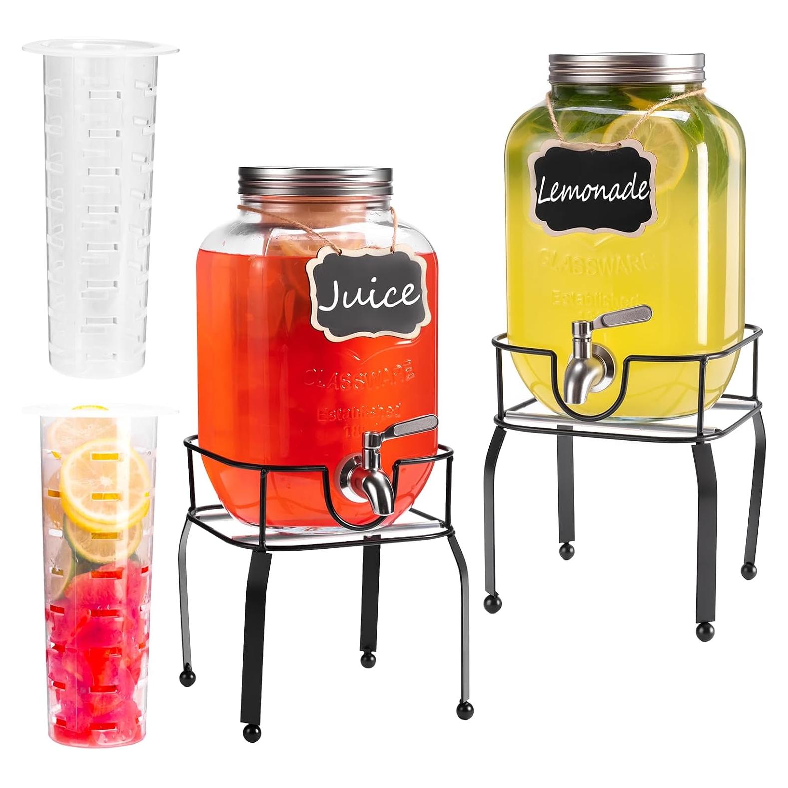 Dispensador de Bebidas de Vidrio RuileMei 30.28L 2 Piezas