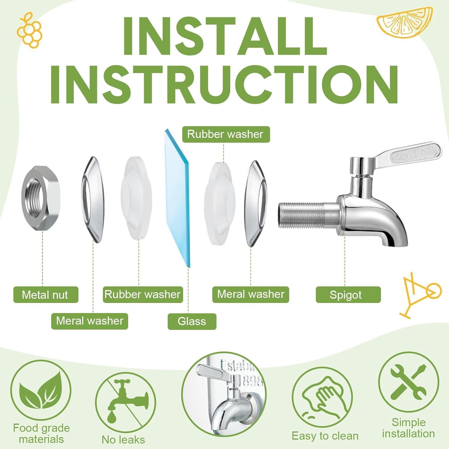 Dispensador de Bebidas de Vidrio 3 Galones FillTouch con Soporte