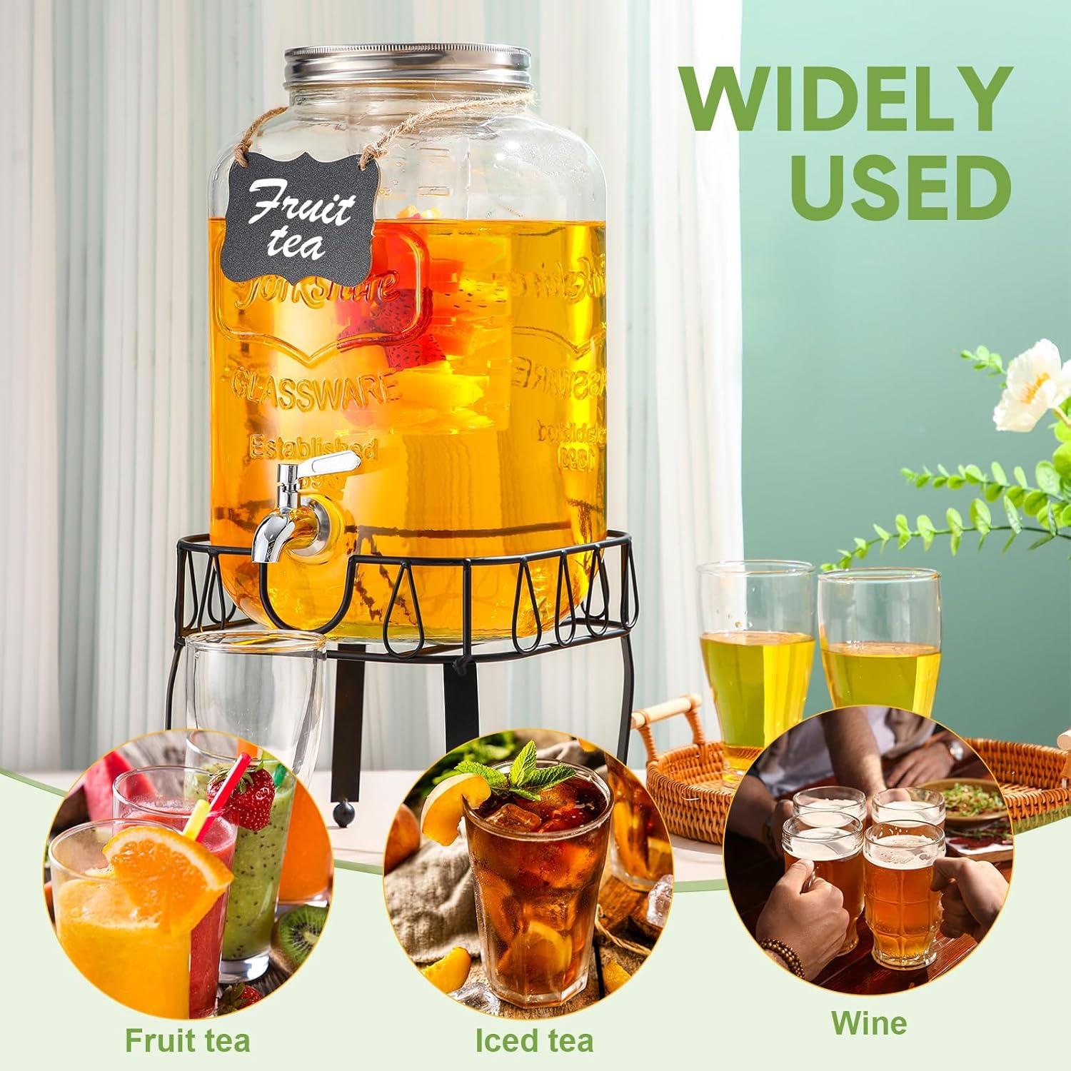 Dispensador de Bebidas de Vidrio 3 Galones FillTouch con Soporte