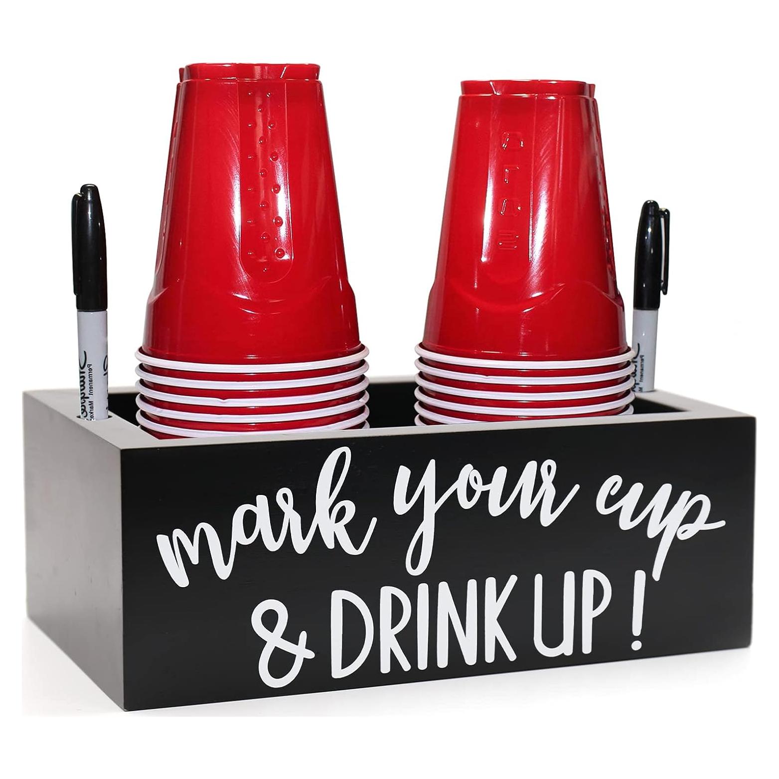 Soporte de Doble Taza Kitticcino Organizador de Vasos de Madera