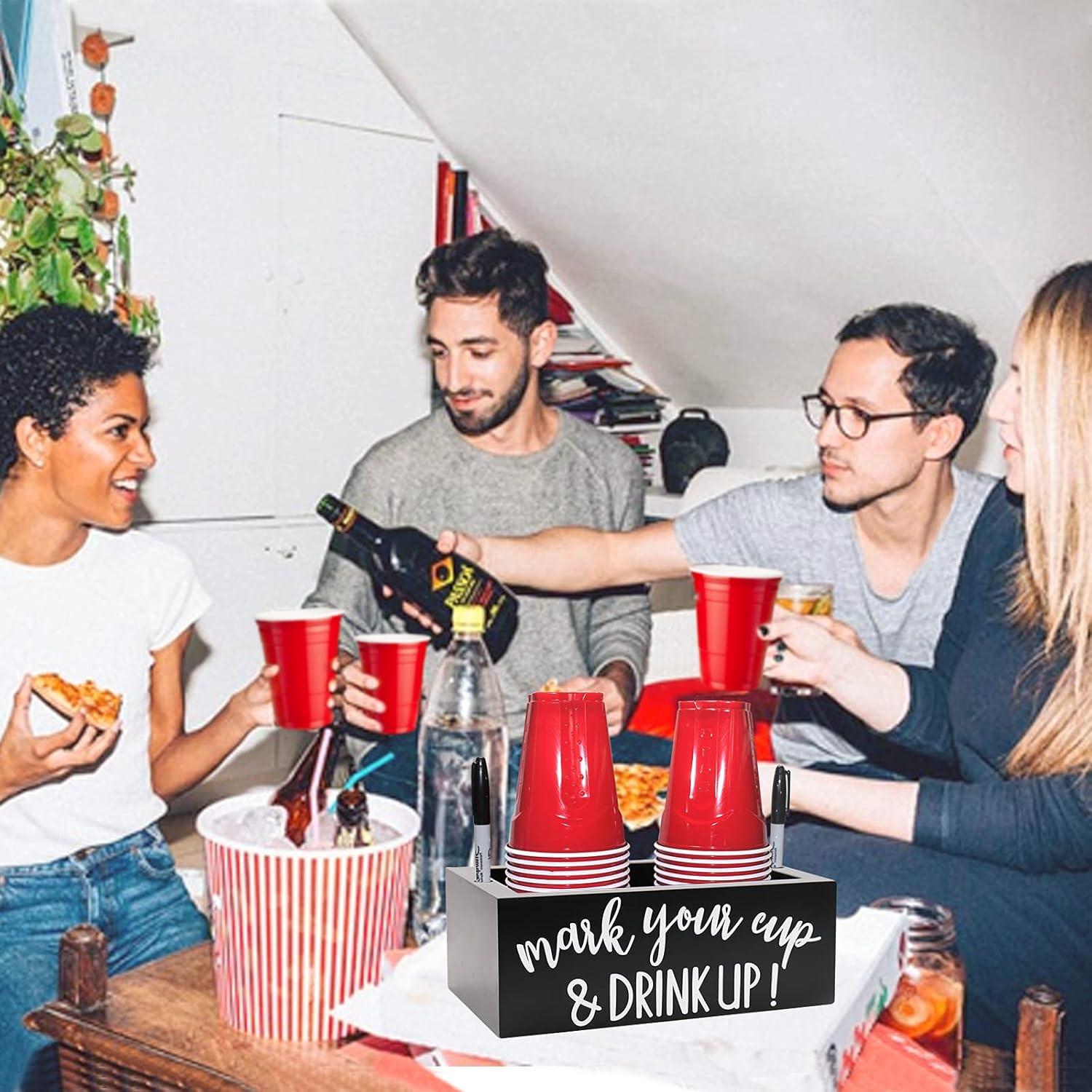 Soporte de Doble Taza Kitticcino Organizador de Vasos de Madera