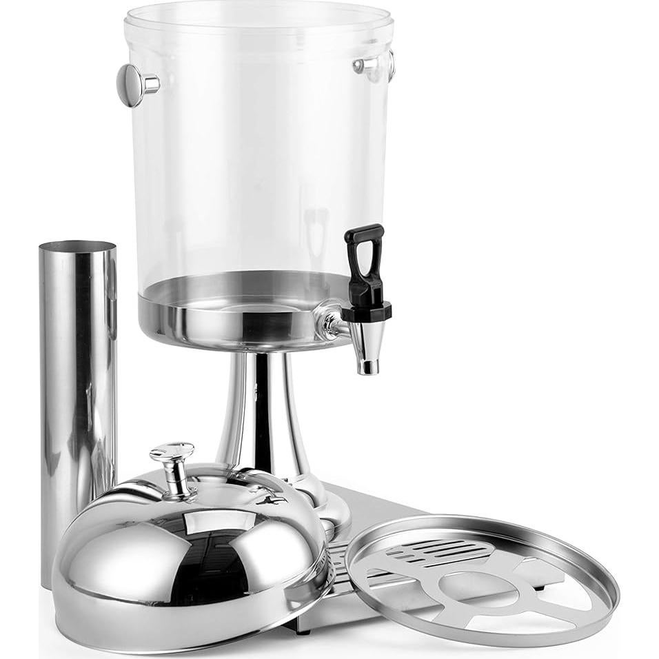 Dispensador de Bebidas 8.3L con Hielo Central y Bandeja - Fácil Limpieza