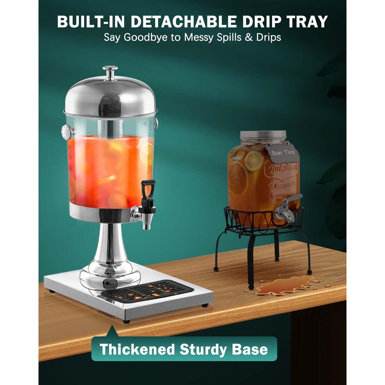 Dispensador de Bebidas 2 Galones TTFDBU Acero Inoxidable Frío y Caliente