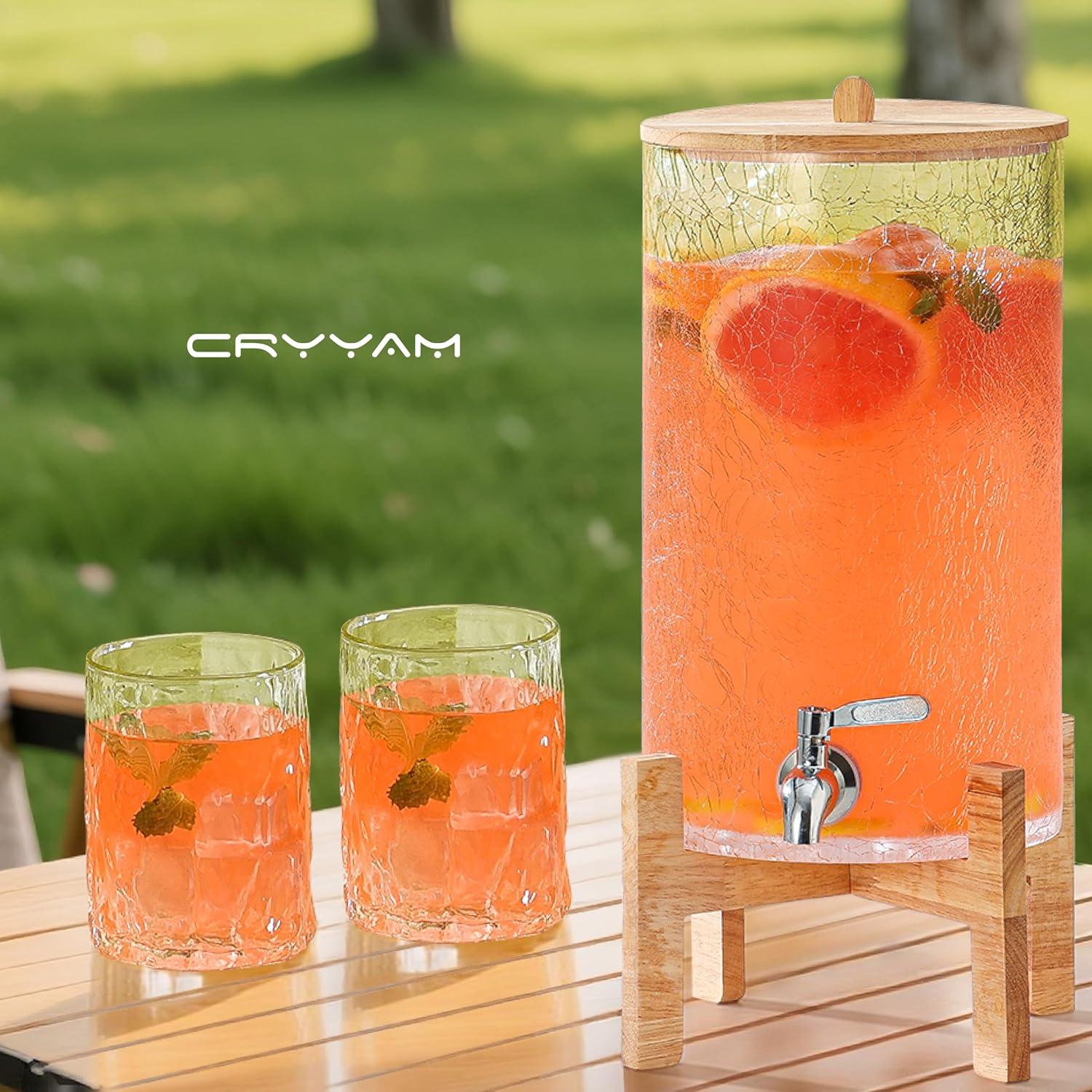 Dispensador de Bebidas de Vidrio Cryyam 2 Galones con Grifo