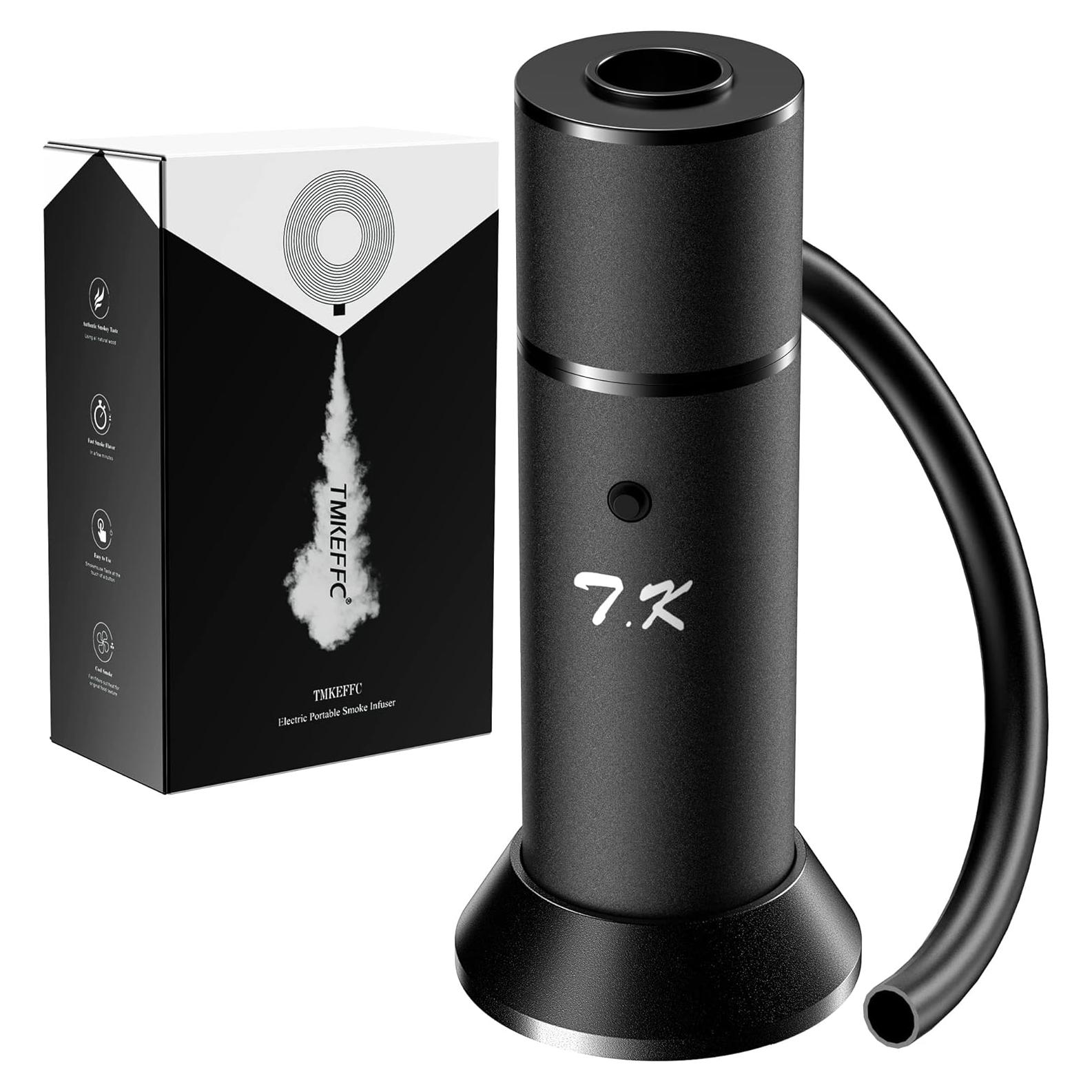 Infusor de Humo Portátil TMKEFFC para Comida y Bebidas, Negro