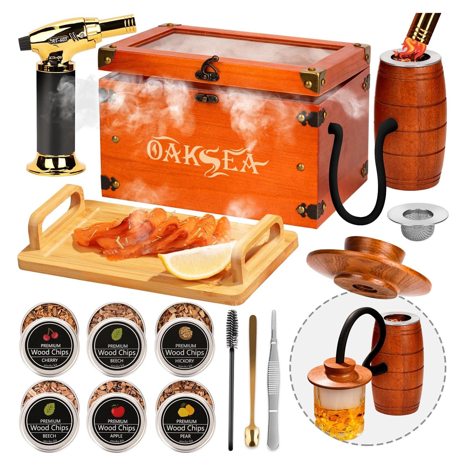 Kit de Ahumador de Whisky con Bandeja y Chips de Madera