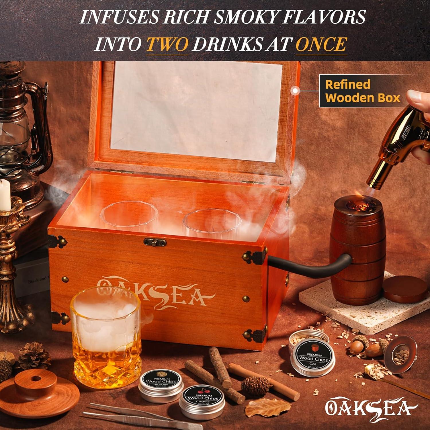 Kit de Ahumador de Whisky con Bandeja y Chips de Madera