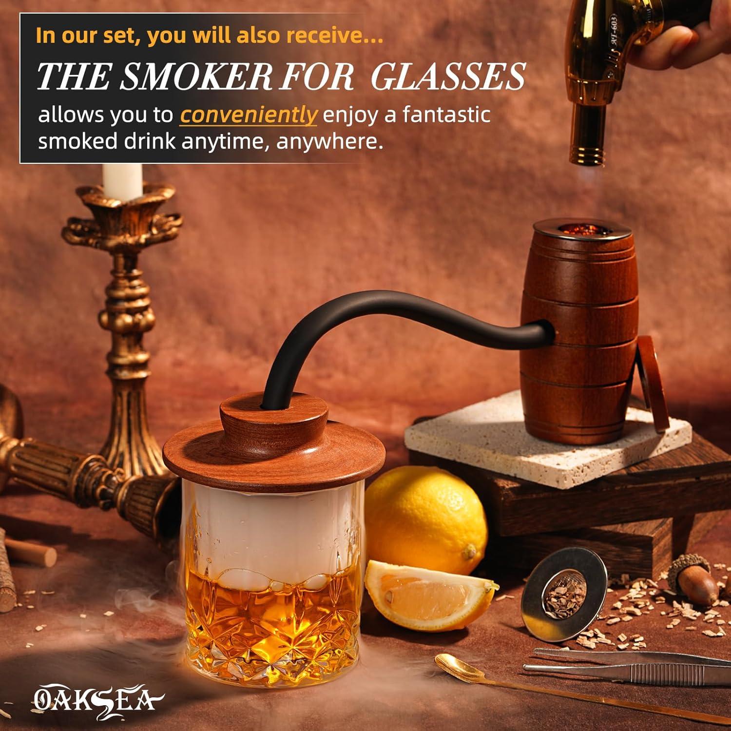 Kit de Ahumador de Whisky con Bandeja y Chips de Madera