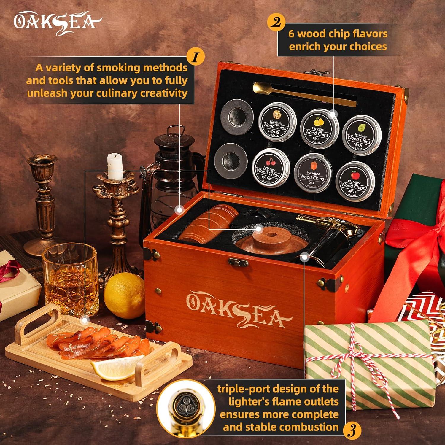 Kit de Ahumador de Whisky con Bandeja y Chips de Madera