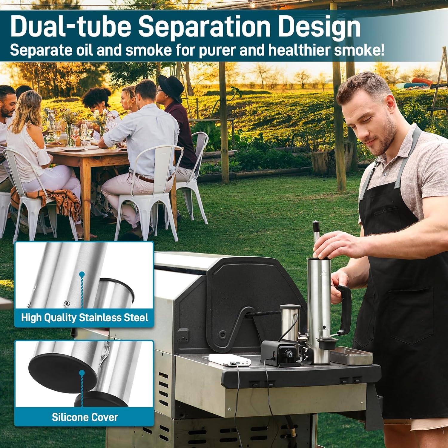 Generador de Humo Frío EUTRKei, Tubo de Acero Inoxidable 35.56cm