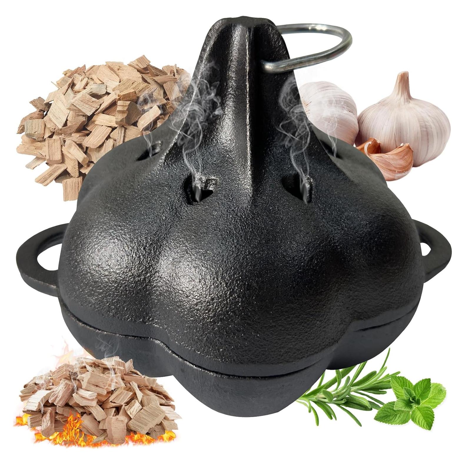 Asador de Humo y Ajo BOLVOUD de Hierro Fundido 18.8x15.5 cm