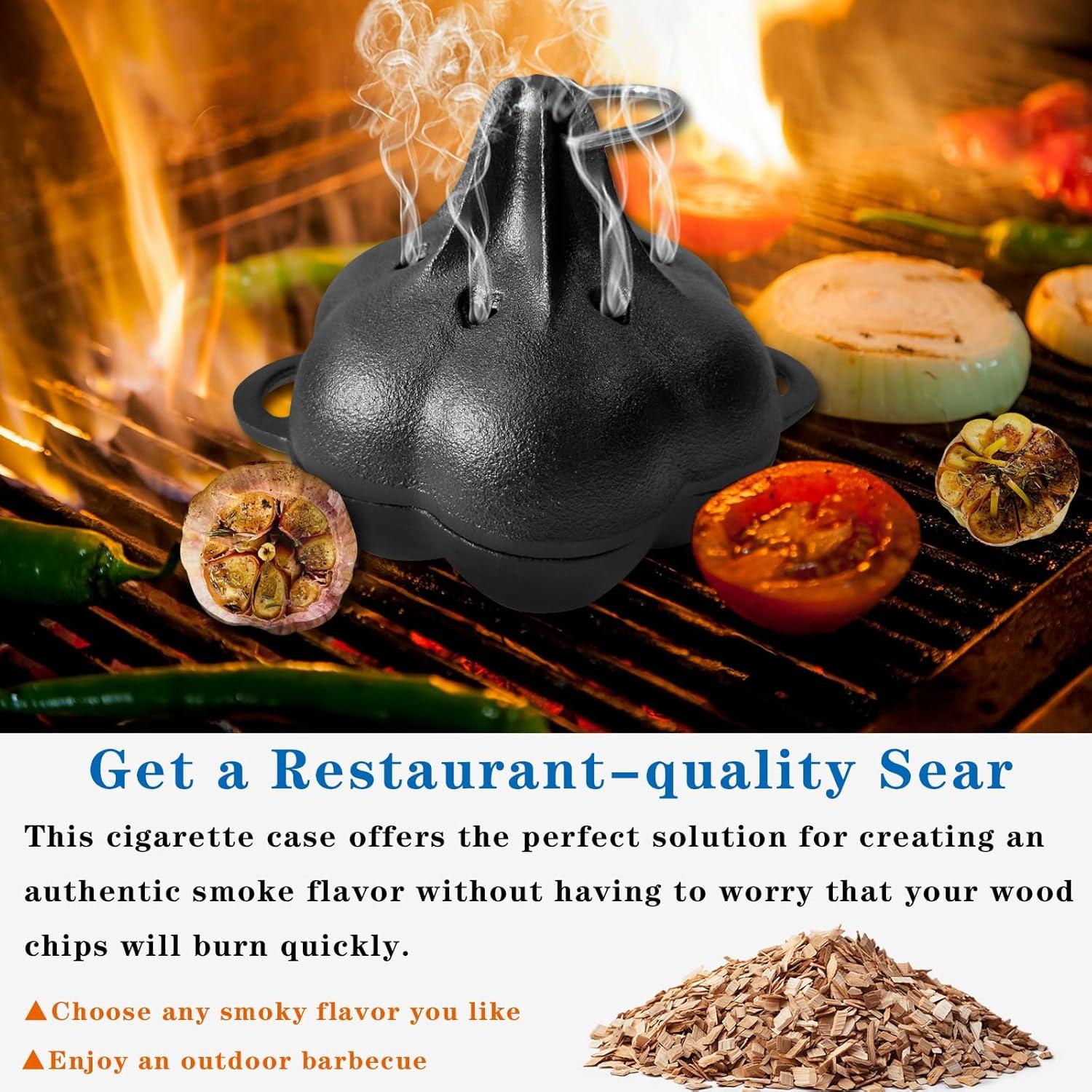 Asador de Humo y Ajo BOLVOUD de Hierro Fundido 18.8x15.5 cm