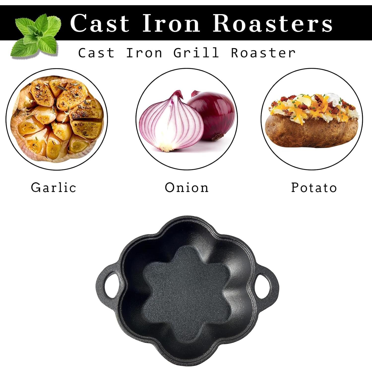 Asador de Humo y Ajo BOLVOUD de Hierro Fundido 18.8x15.5 cm