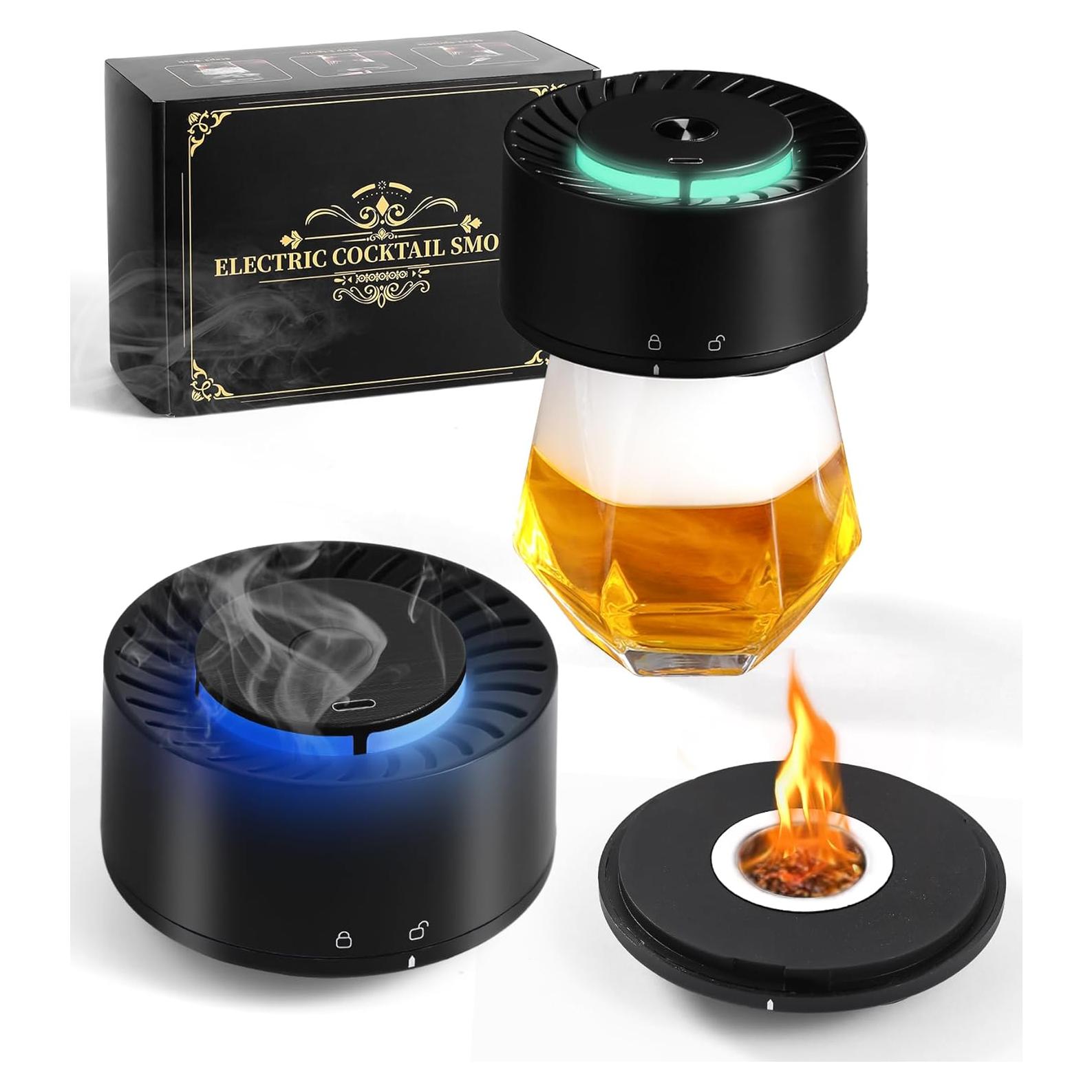 Ahumador Eléctrico de Whisky PHYRLRDOW con 6 Chips de Madera