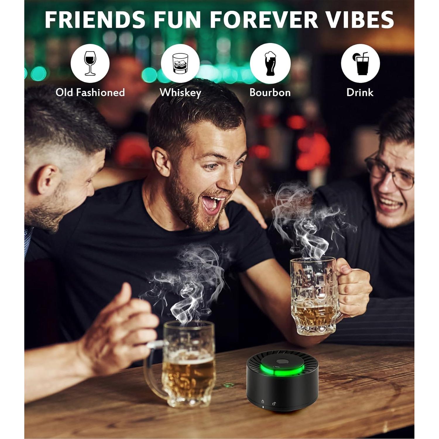 Ahumador Eléctrico de Whisky PHYRLRDOW con 6 Chips de Madera