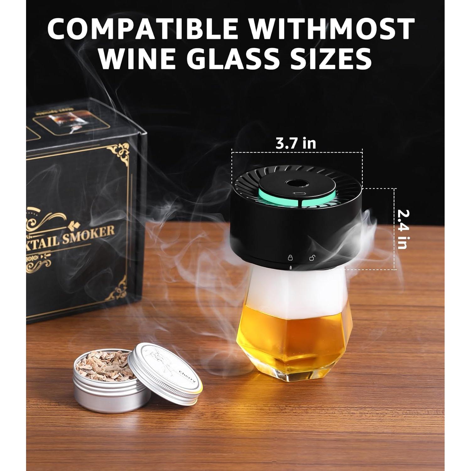 Ahumador Eléctrico de Whisky PHYRLRDOW con 6 Chips de Madera