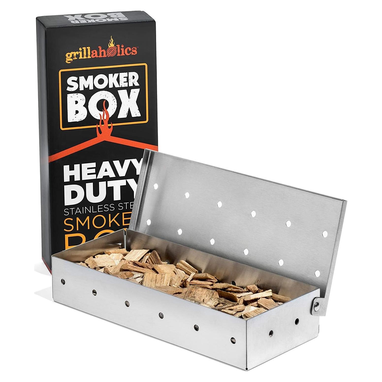 Caja de Ahumado Grillaholics de Acero Inoxidable Grande