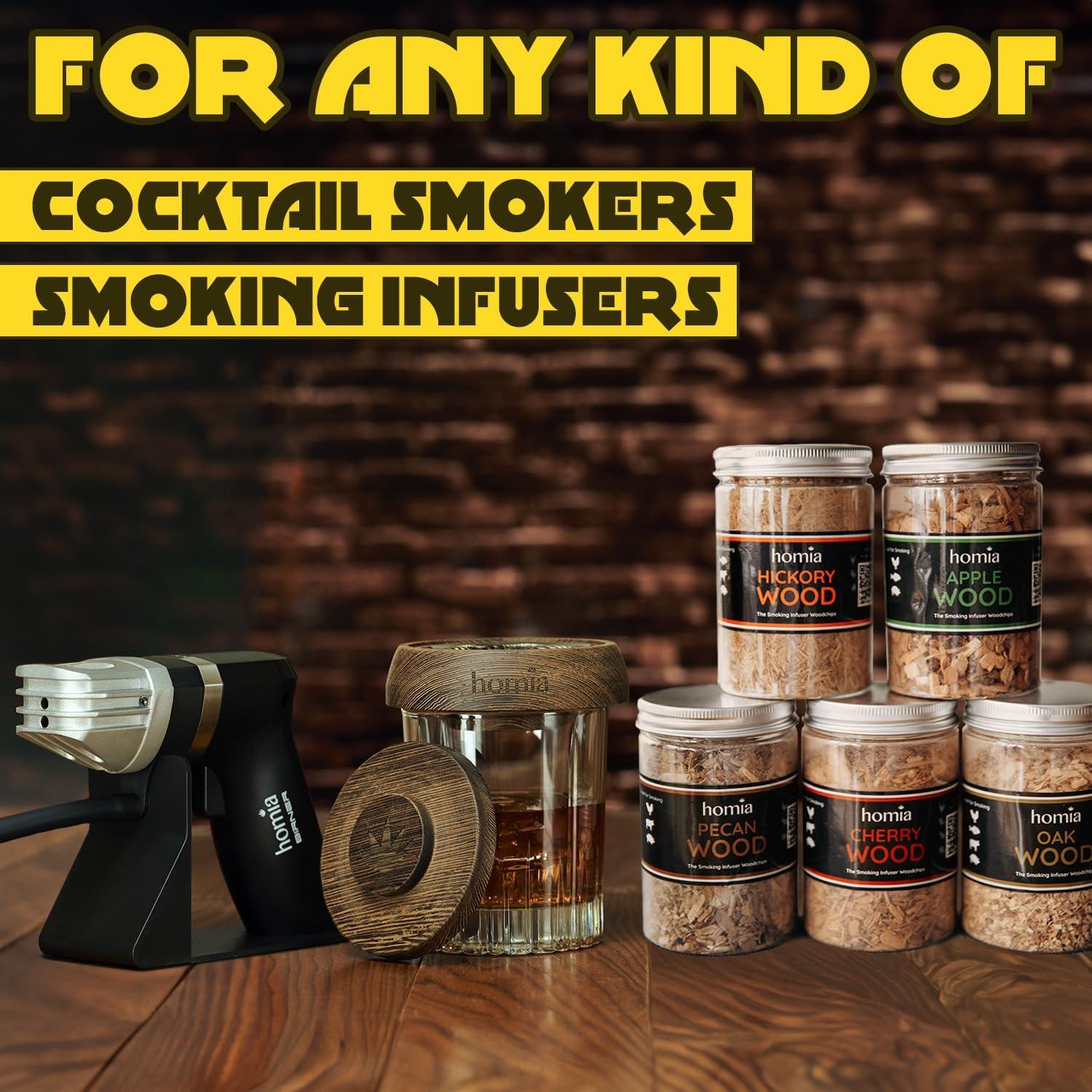 Kit Ahumador de Cócteles Homia - 5 Astillas Madera 238g