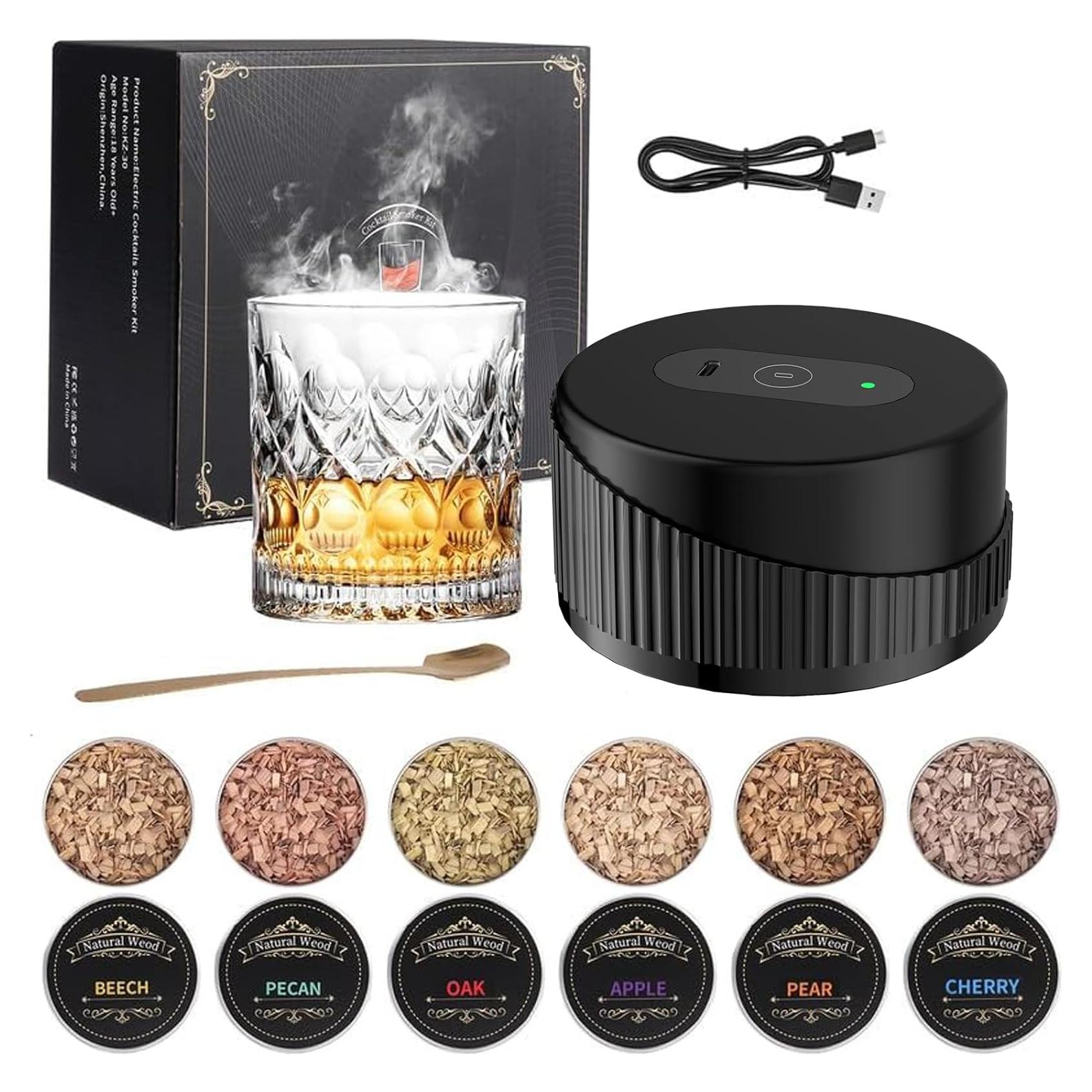 Kit de Ahumador Eléctrico Huichi con 6 Astillas de Madera