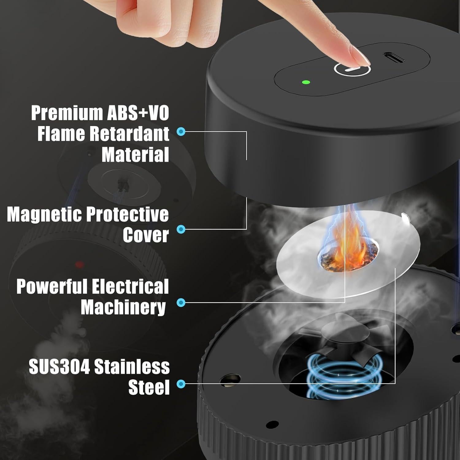 Kit de Ahumador Eléctrico Huichi con 6 Astillas de Madera