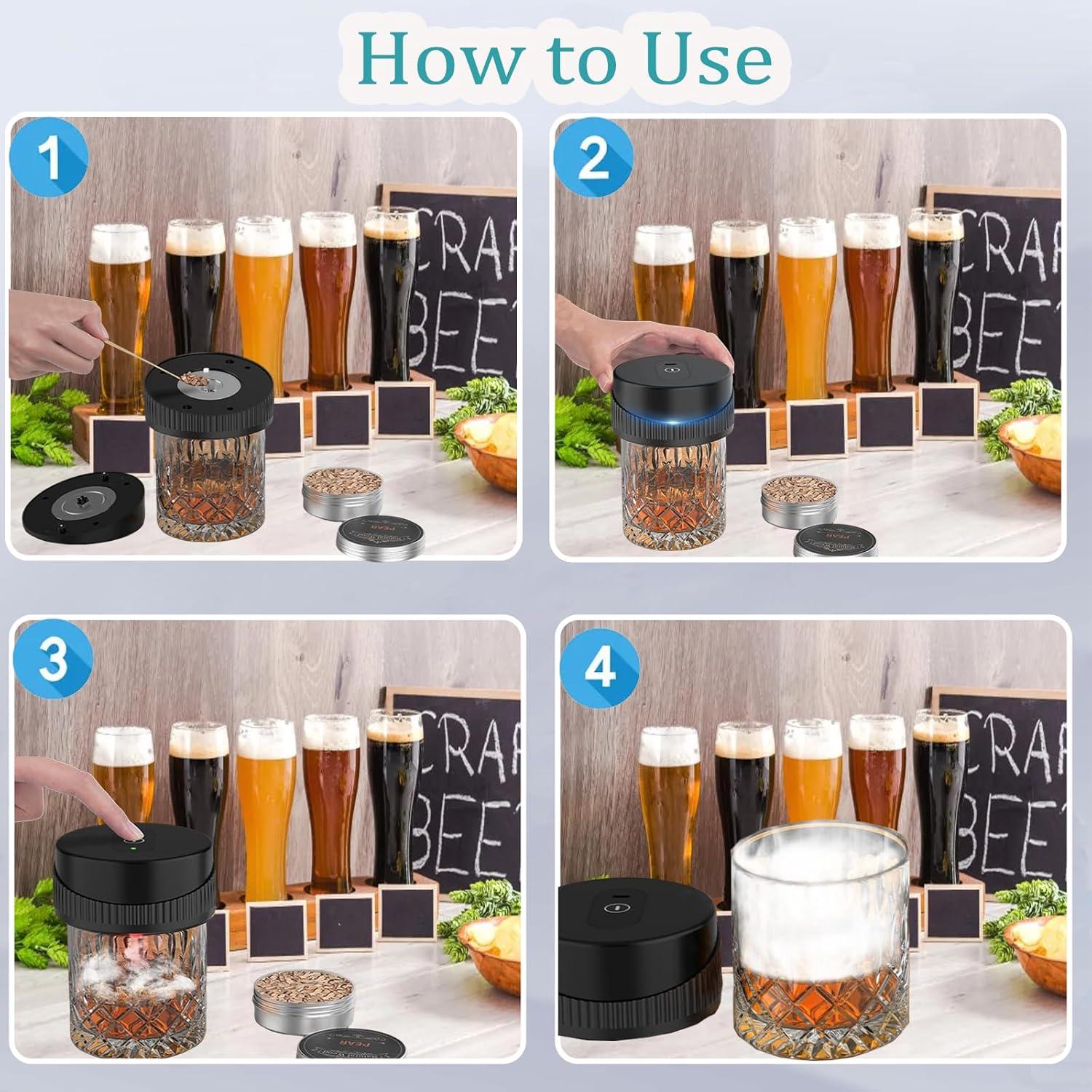 Kit de Ahumador Eléctrico Huichi con 6 Astillas de Madera