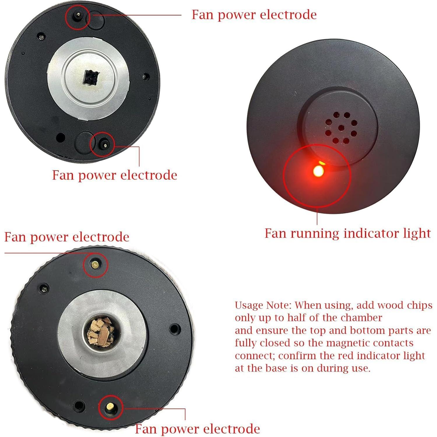 Kit de Ahumador Eléctrico Huichi con 6 Astillas de Madera