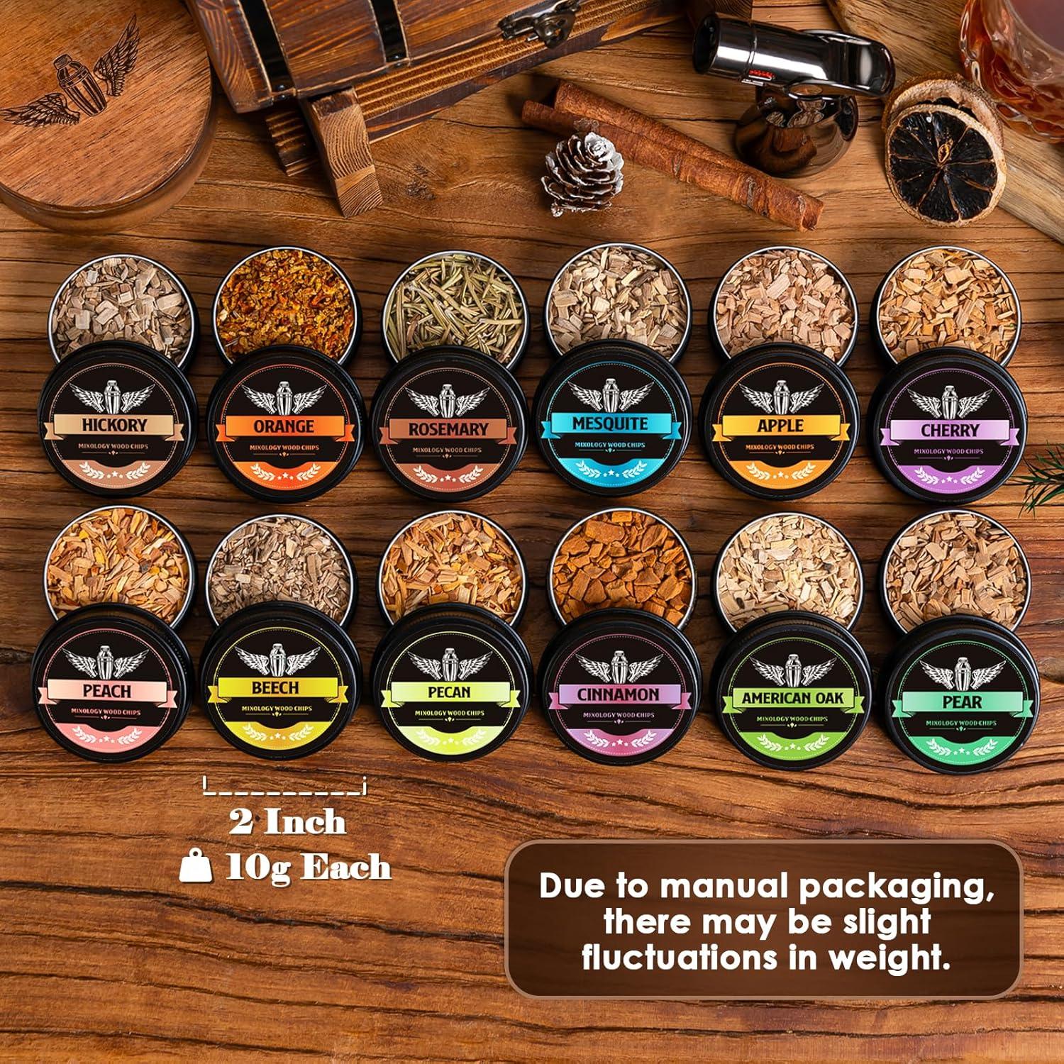 Astillas de Madera Natural para Ahumador INSISART - 12 Sabores