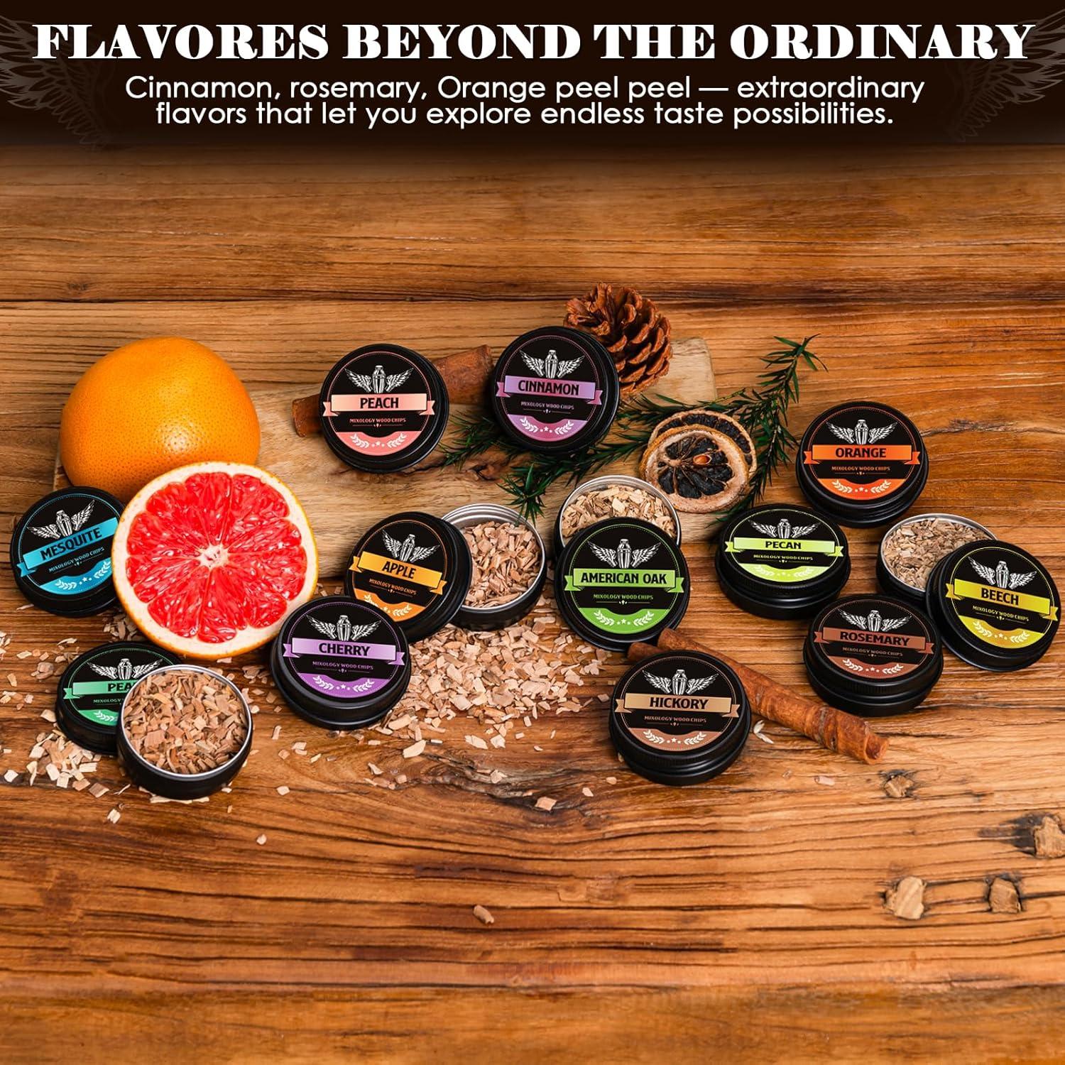 Astillas de Madera Natural para Ahumador INSISART - 12 Sabores