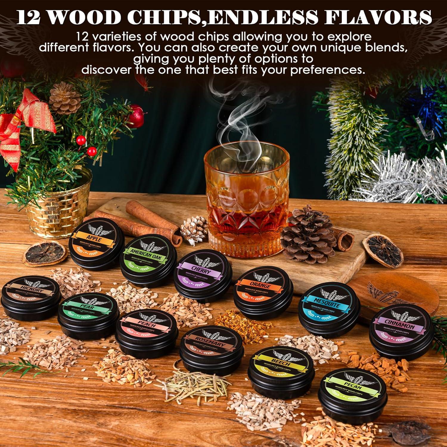 Astillas de Madera Natural para Ahumador INSISART - 12 Sabores