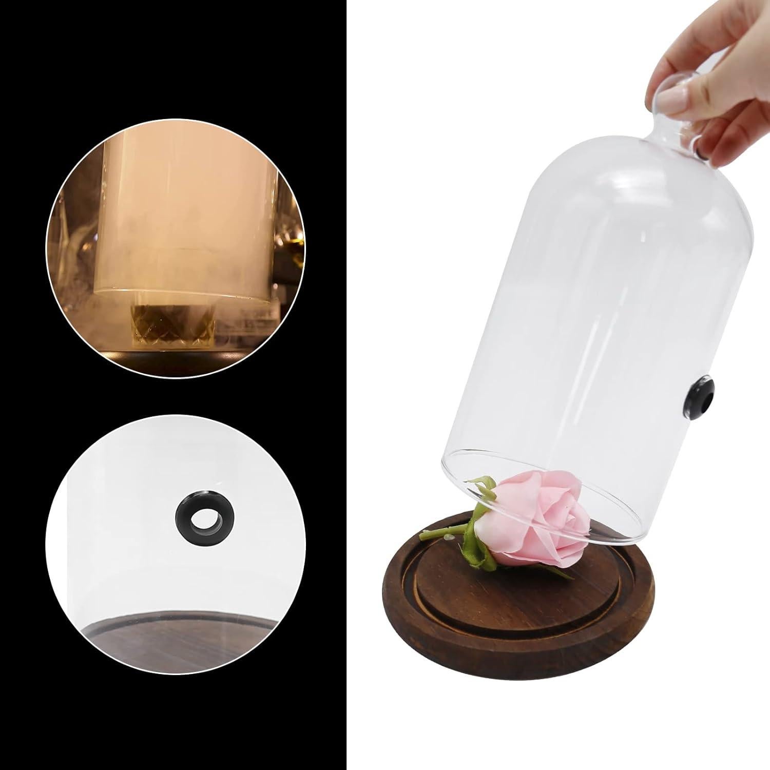 Campana Ahumadora MDEOOSKY con Base de Madera 28x19x17cm