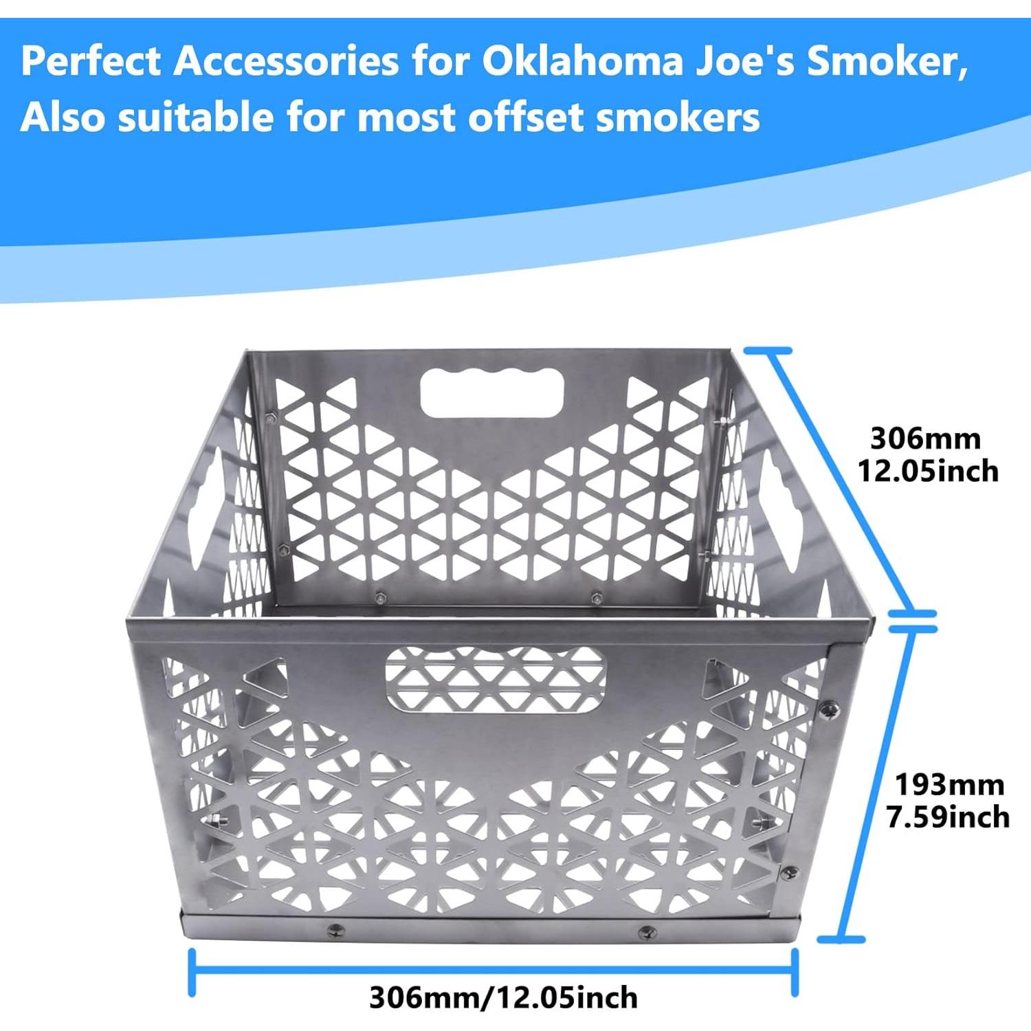 Cesta de Fuego de Carbón 30.48 cm Acero Inoxidable para Ahumador Oklahoma Joe