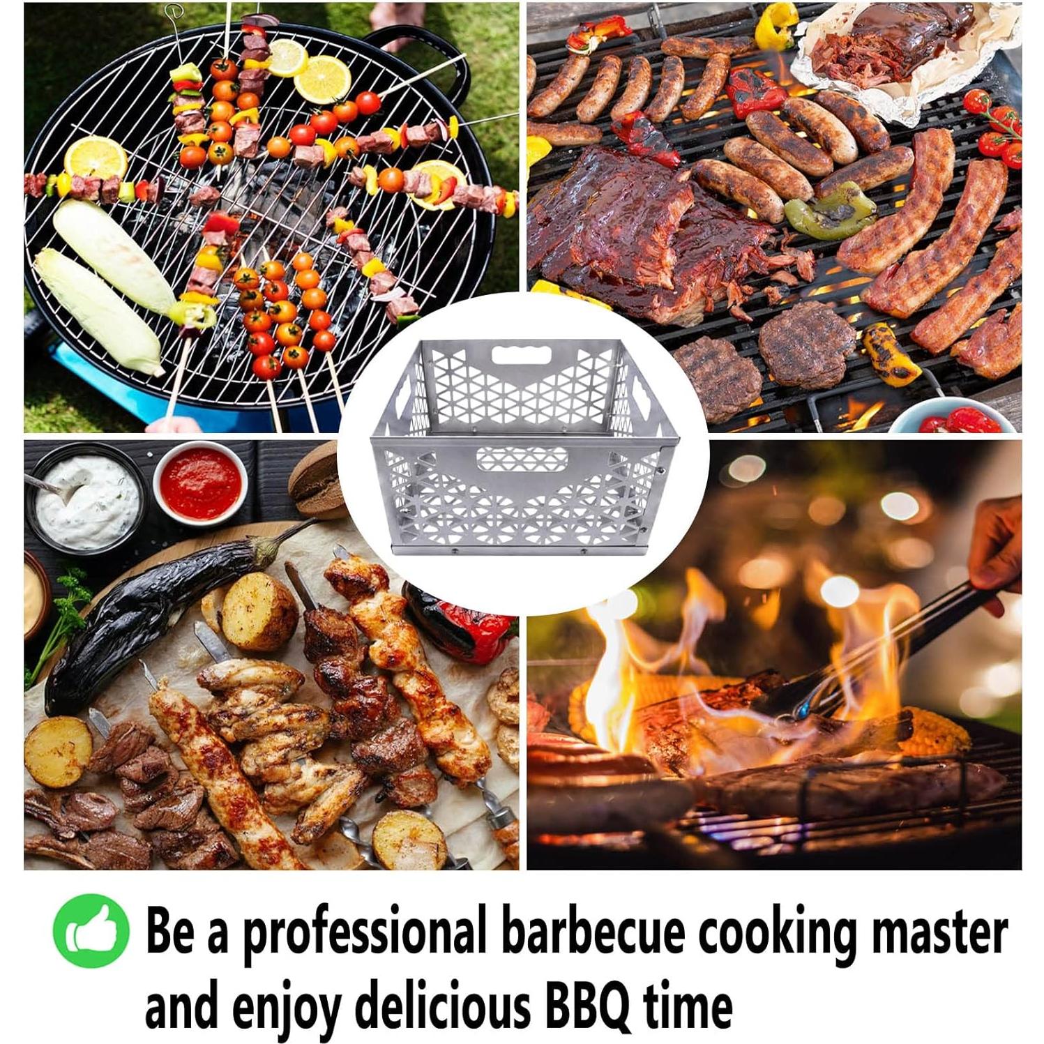 Cesta de Fuego de Carbón 30.48 cm Acero Inoxidable para Ahumador Oklahoma Joe