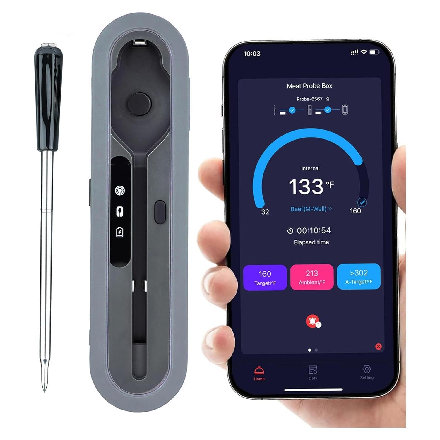 Termómetro de Carne Digital BOHON Inalámbrico con Bluetooth