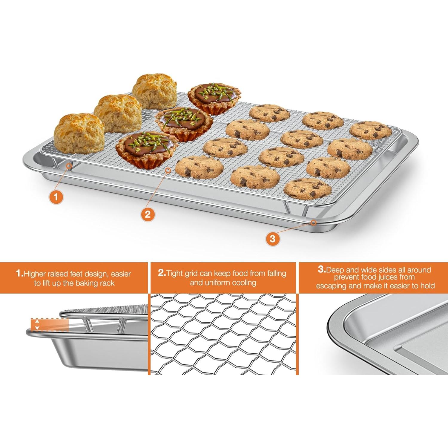 Bandeja de Hornear Acero Inoxidable Onlyfire 35.3x24.8cm