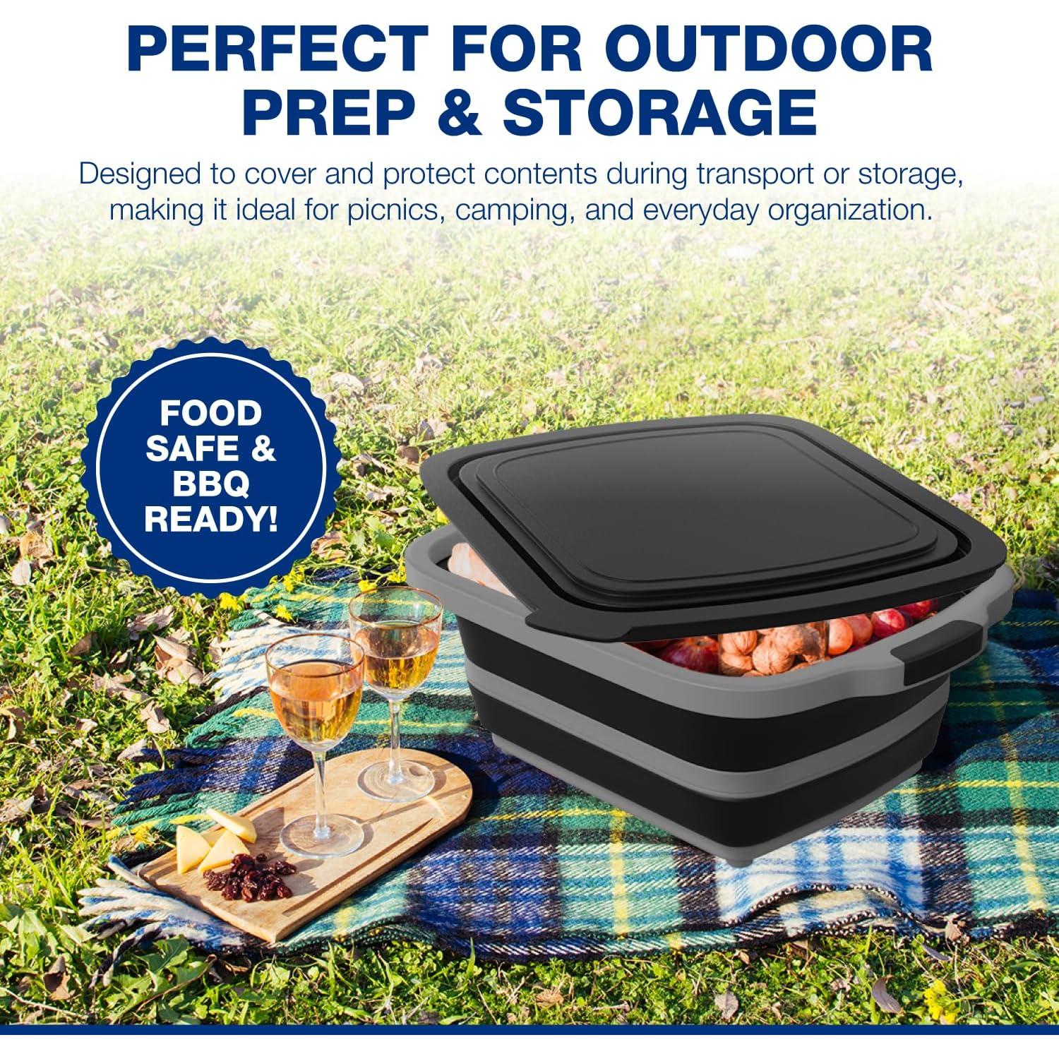 Paquete de 2 Tinas de BBQ Plegables COSPARX 48.3x35.6cm