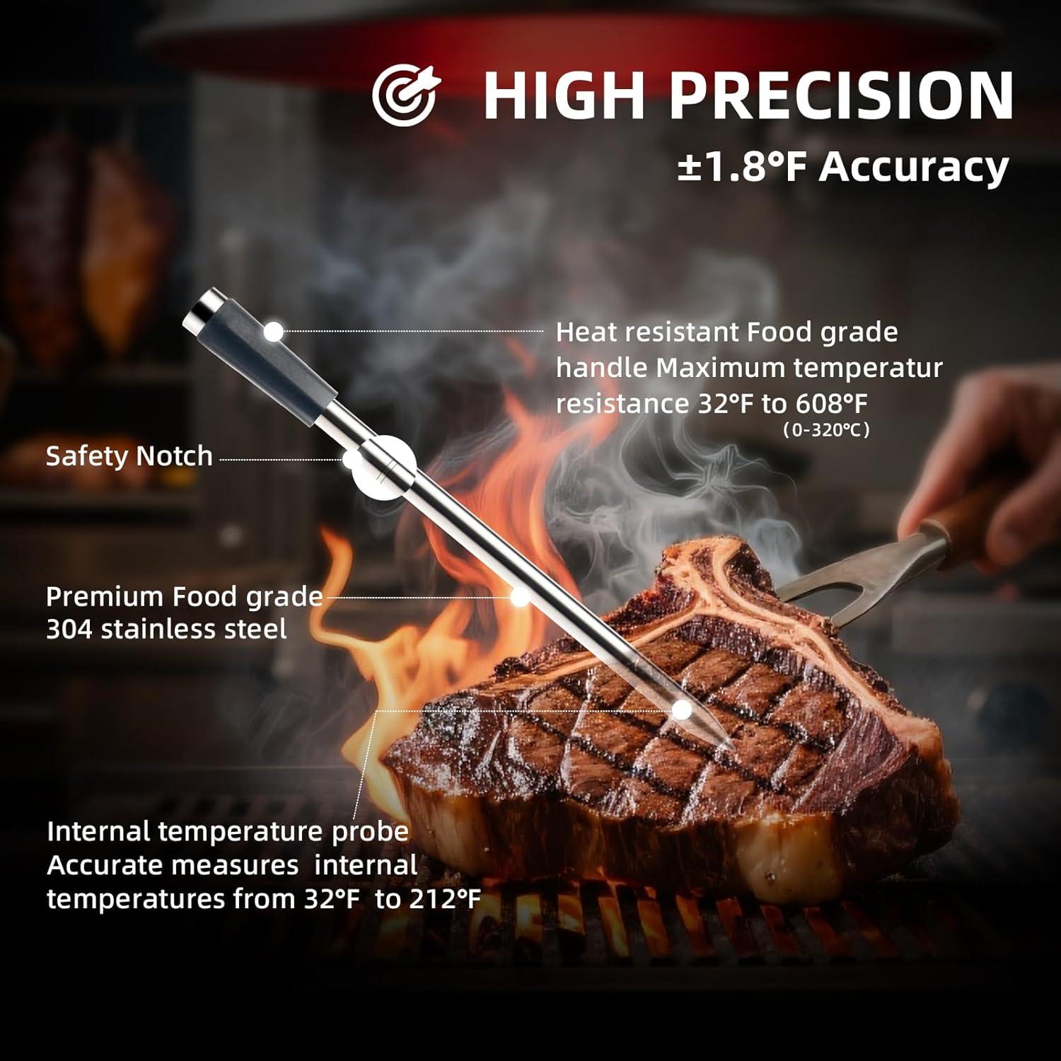 Termómetro de Carne Bluetooth Fubangneer IP68 Inalámbrico