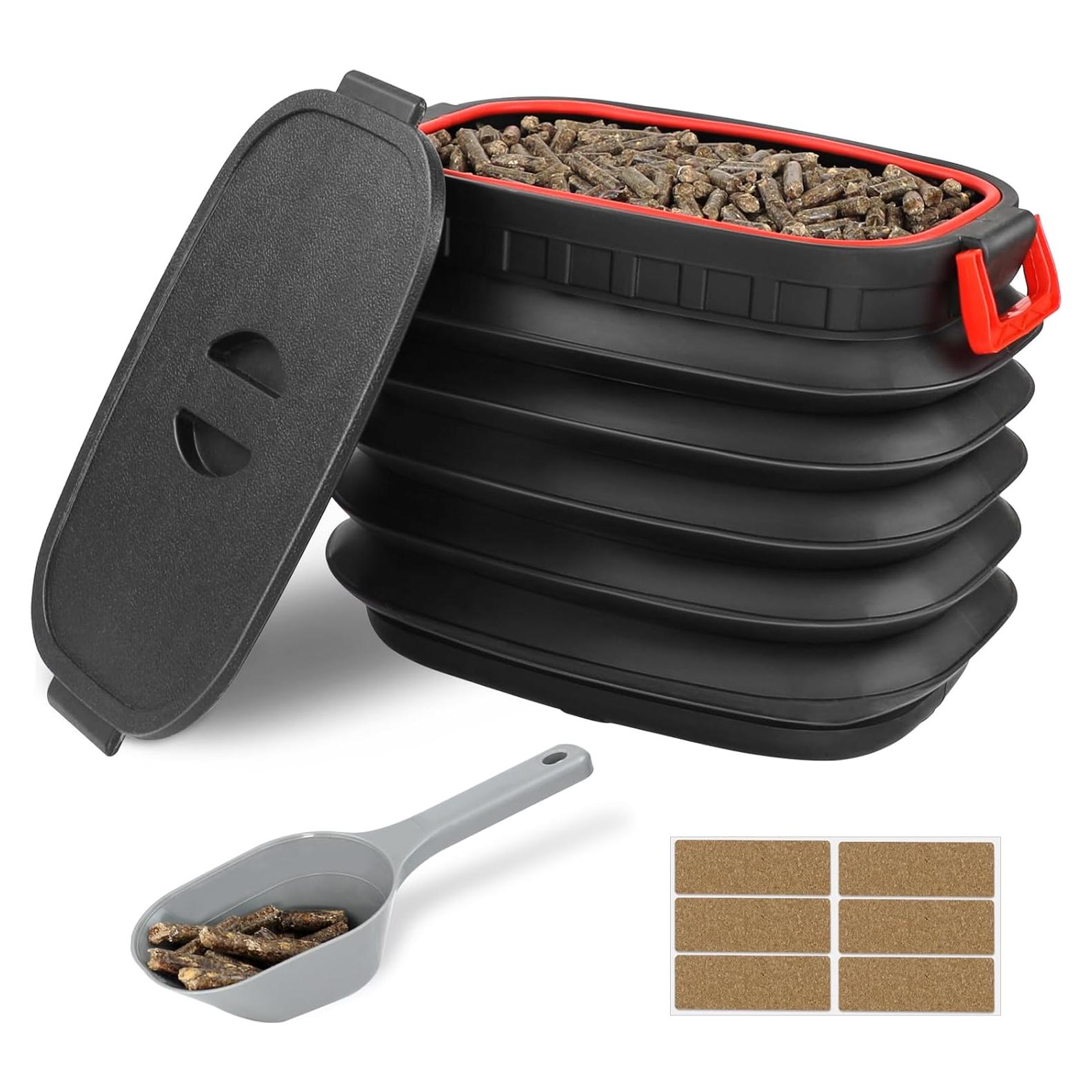 Contenedor de Almacenamiento de Pellets TNNTOPELE 10kg Negro