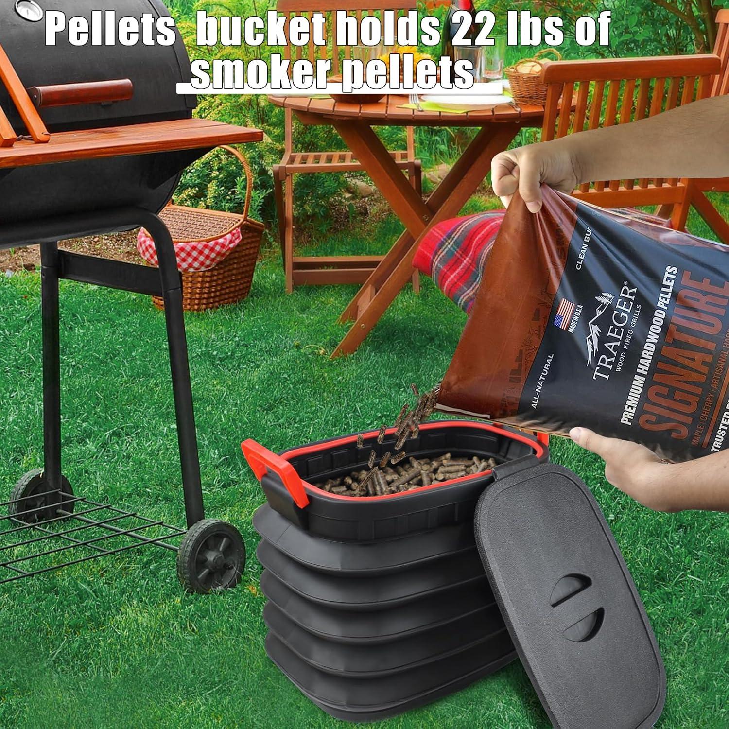 Contenedor de Almacenamiento de Pellets TNNTOPELE 10kg Negro