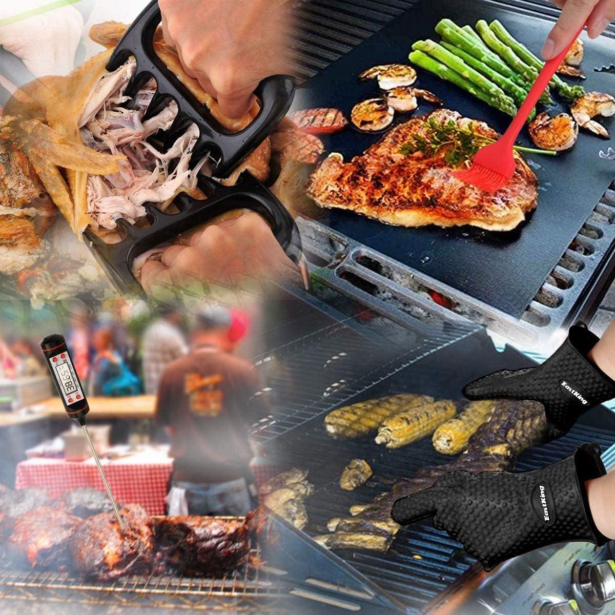 Juego de Accesorios para BBQ EastKing - Guantes, Termómetro y Garras