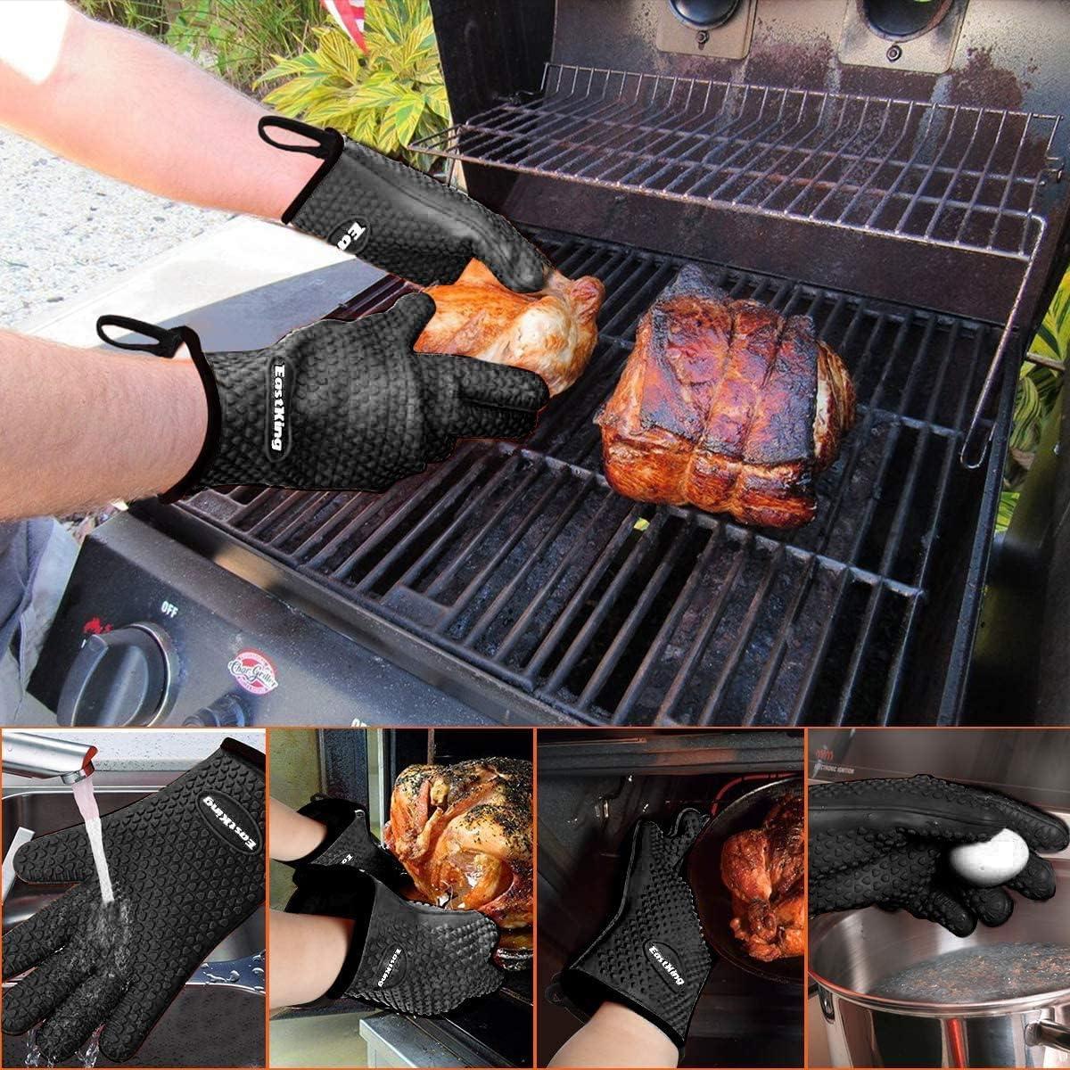 Juego de Accesorios para BBQ EastKing - Guantes, Termómetro y Garras