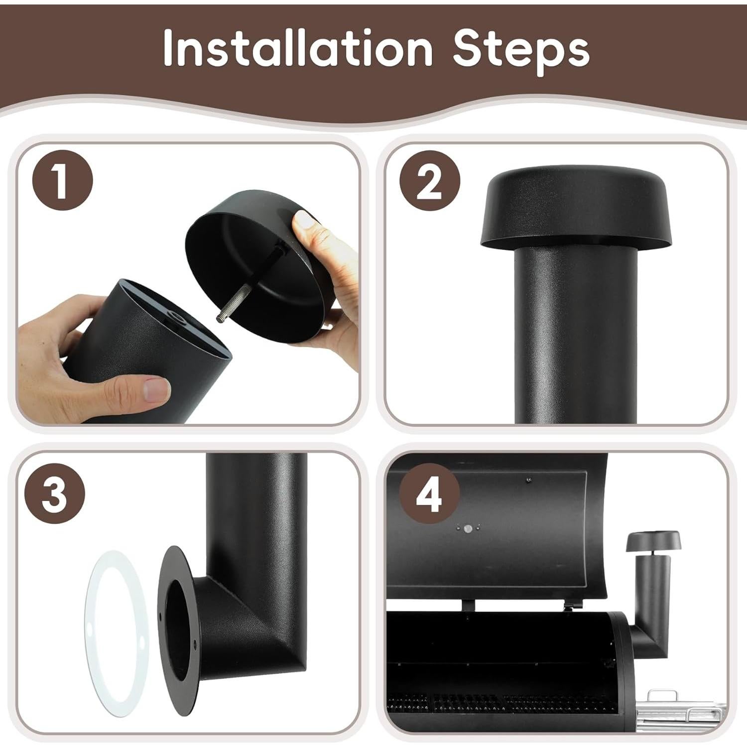 Chimenea de Parrilla de Pellet BMMXBI para Pit Boss 820/850