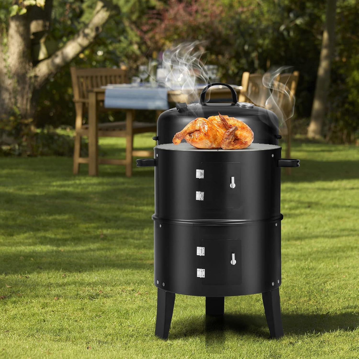 Parrilla Ahumadora Vertical Giantex 3 en 1 para Exterior