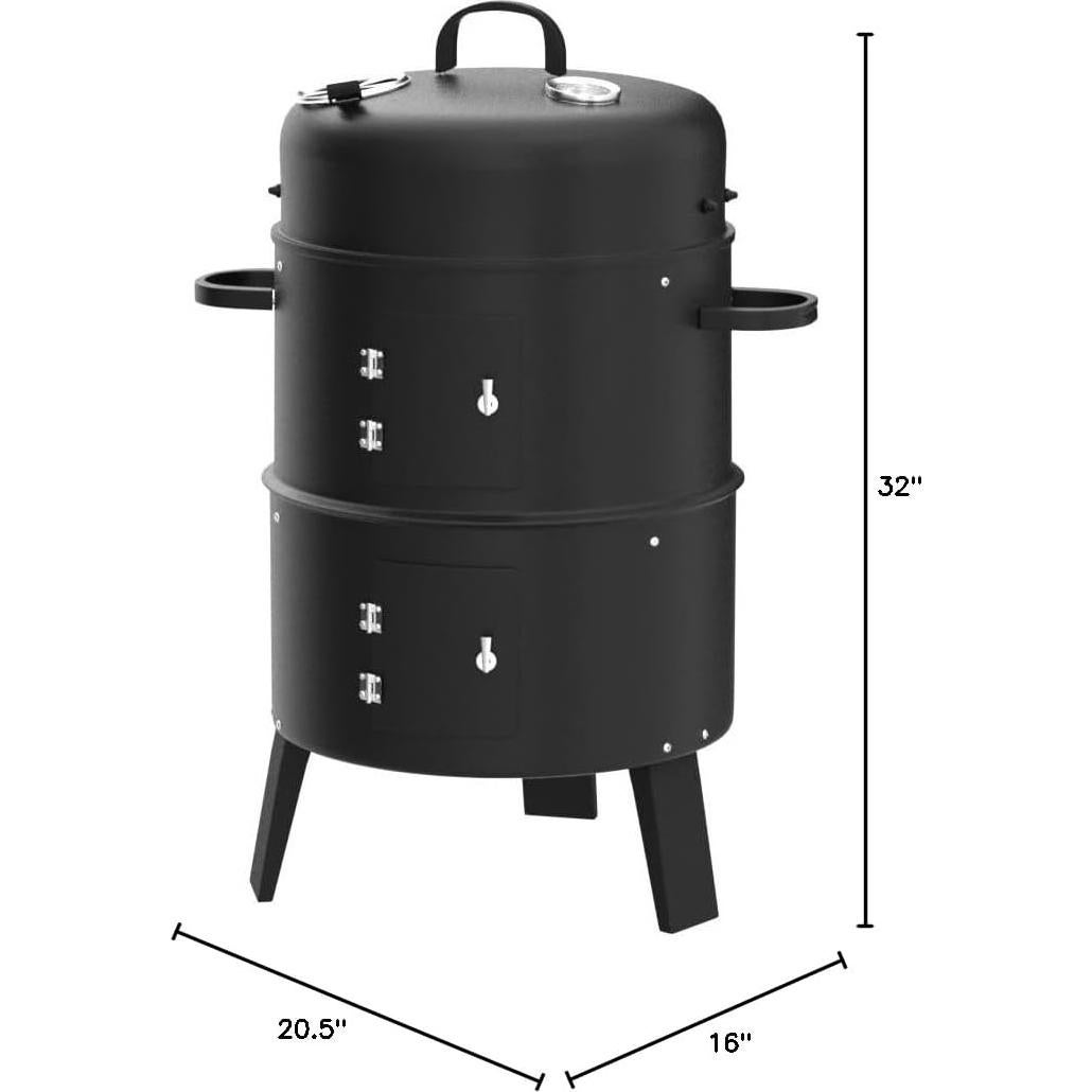 Parrilla Ahumadora Vertical Giantex 3 en 1 para Exterior
