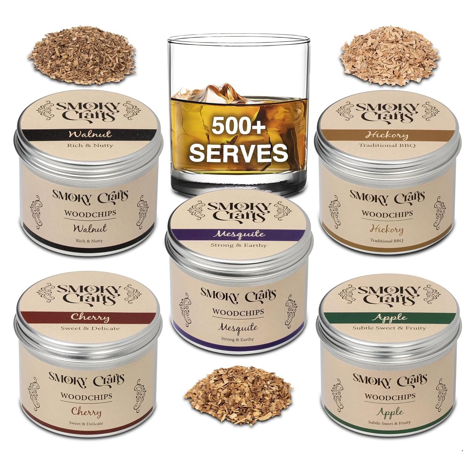 Astillas de Madera para Ahumador Smoky Crafts - 5 Sabores 371g