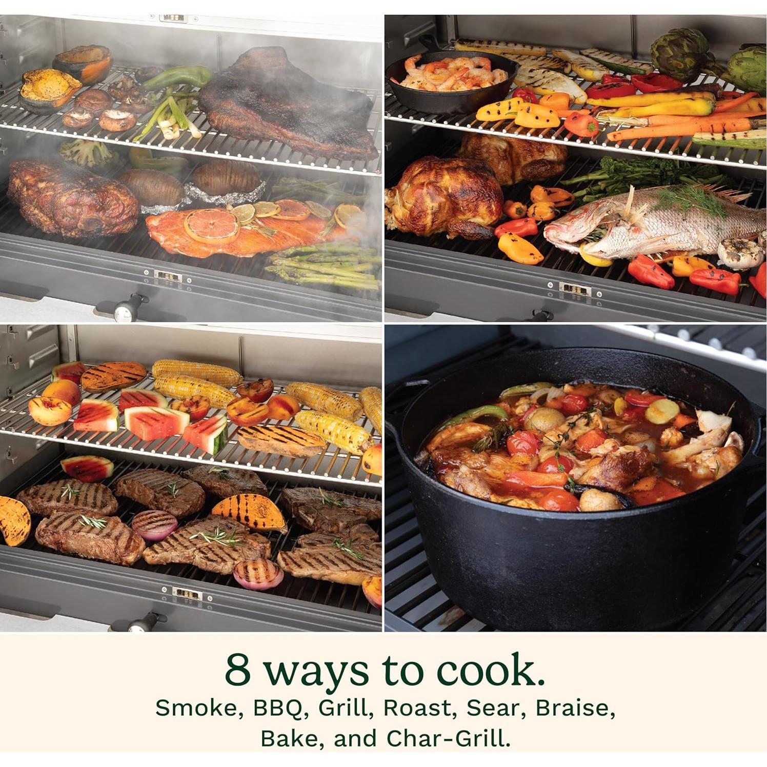 Parrilla y Ahumador de Pellets Cuisinart CPG-256 8 en 1