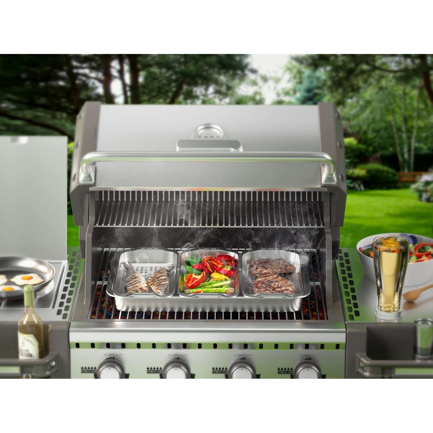 Juego de Cesta para Parrilla G.a HOMEFAVOR Acero Inoxidable 3 Piezas