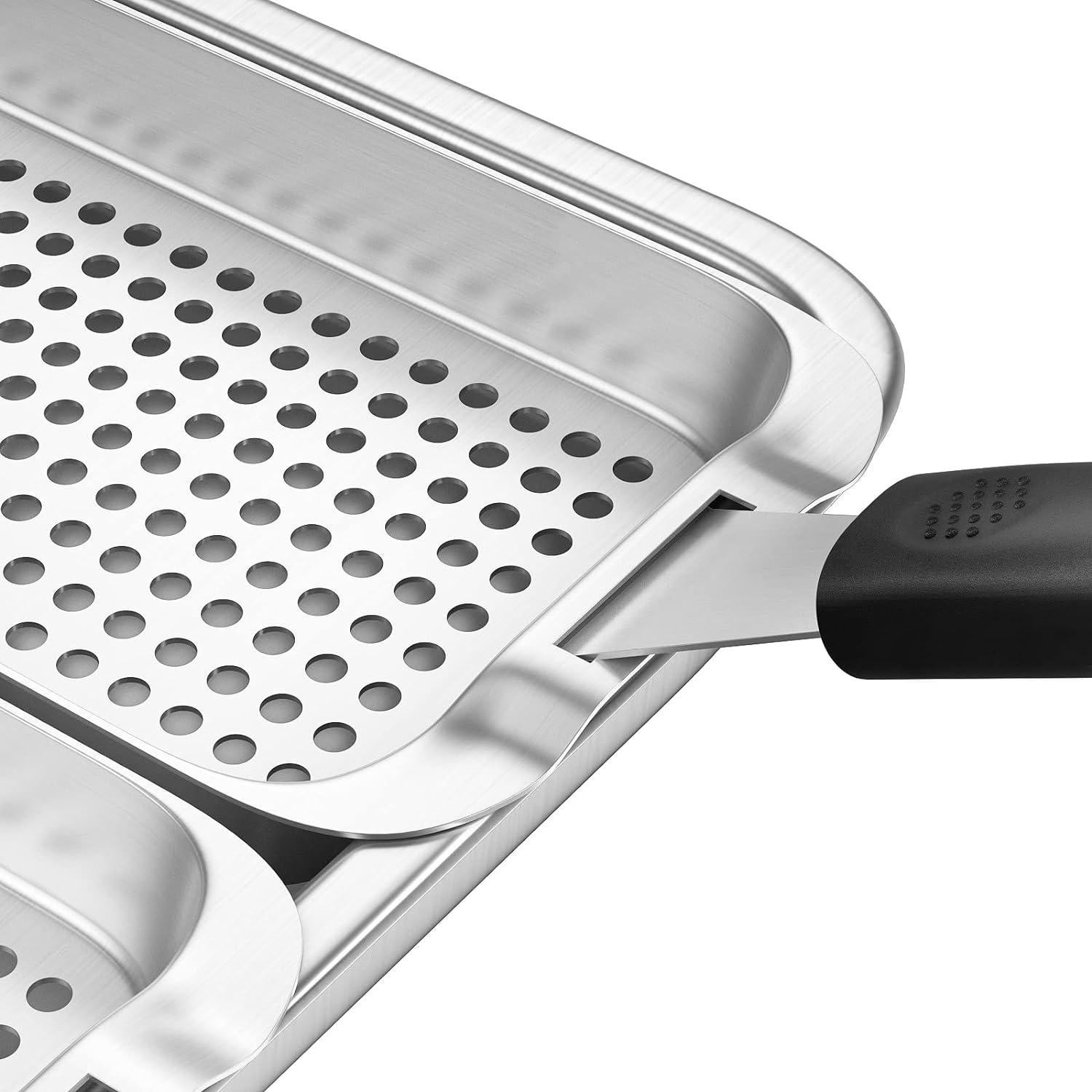 Juego de Cesta para Parrilla G.a HOMEFAVOR Acero Inoxidable 3 Piezas