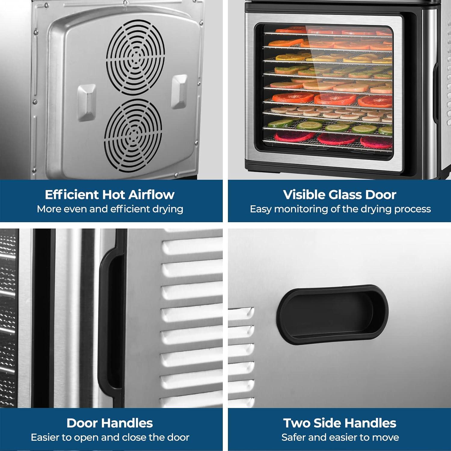 Deshidratadora de Alimentos YASHE GGJ-801 9 Bandejas 1000W